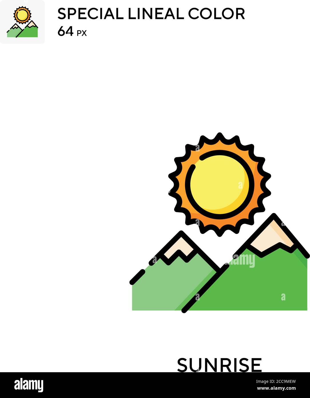 Sunrise Special lineal color vector icon. Illustration symbol design ...