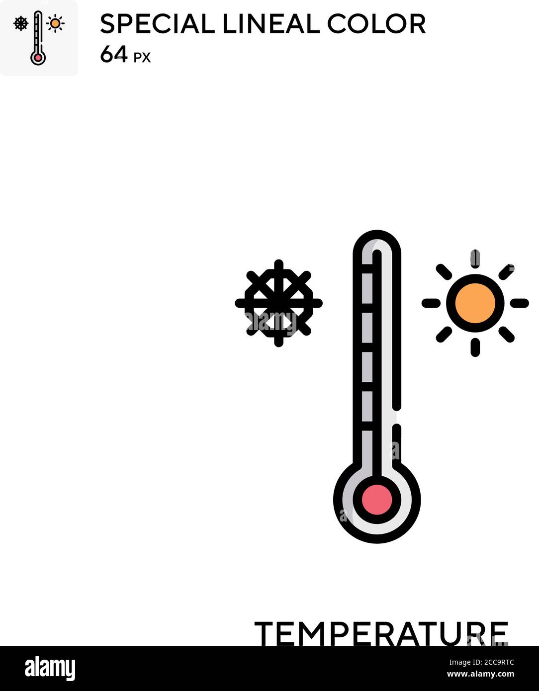 Temperature Special lineal color vector icon. Illustration symbol ...