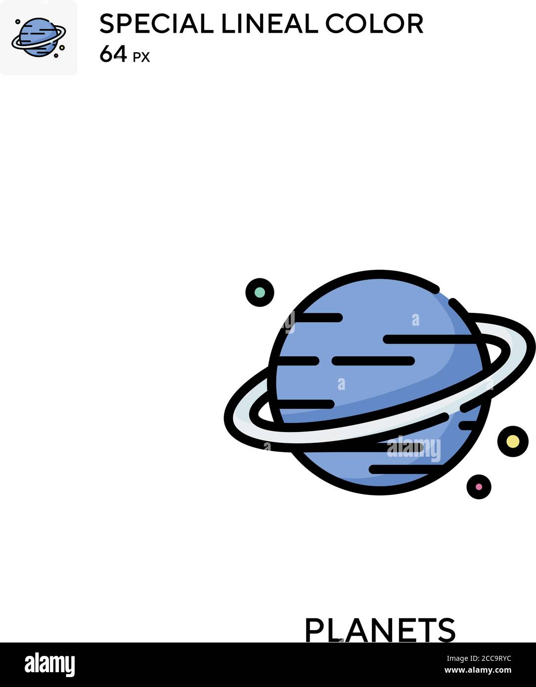 Planets Special lineal color vector icon. Illustration symbol design ...