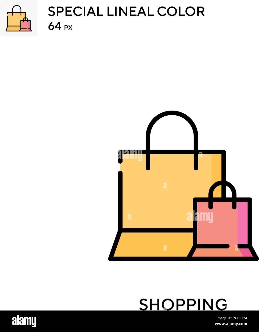 Shopping Special lineal color vector icon. Illustration symbol design ...