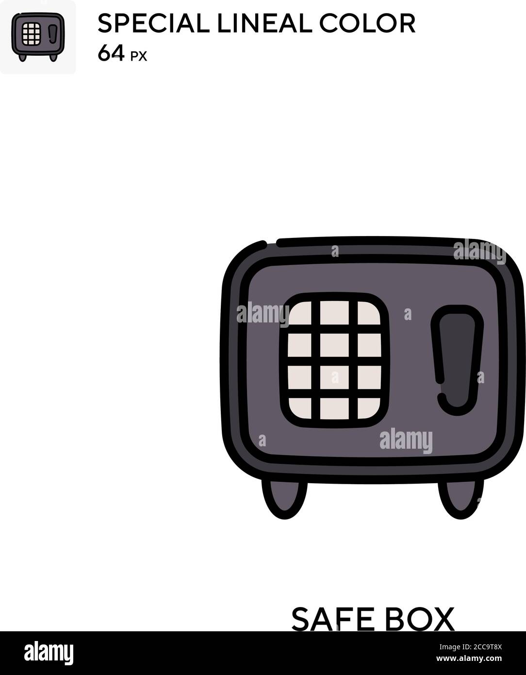 Safe box Special lineal color vector icon. Illustration symbol design ...