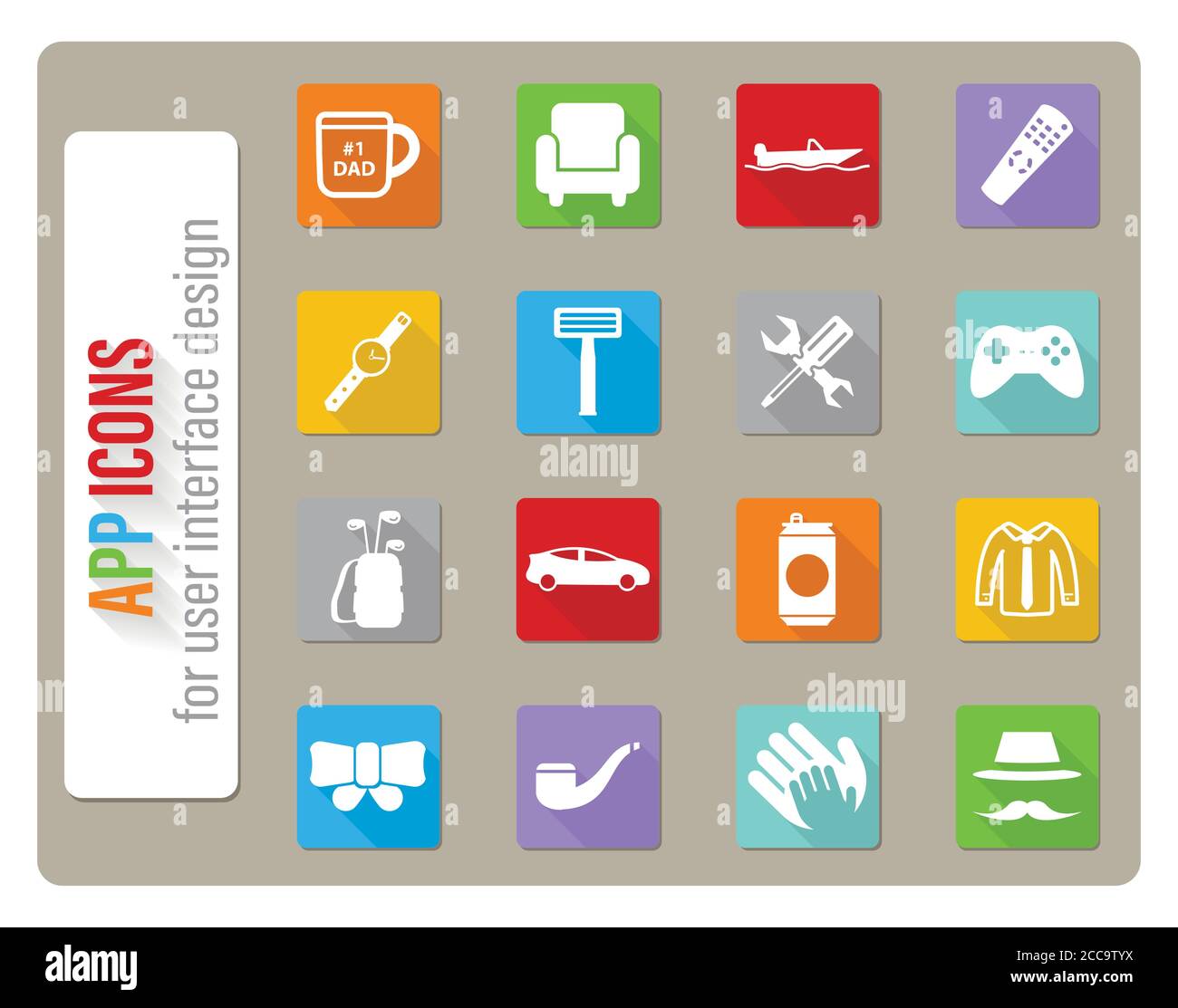 Fathers day simply icons Stock Vector Image & Art - Alamy
