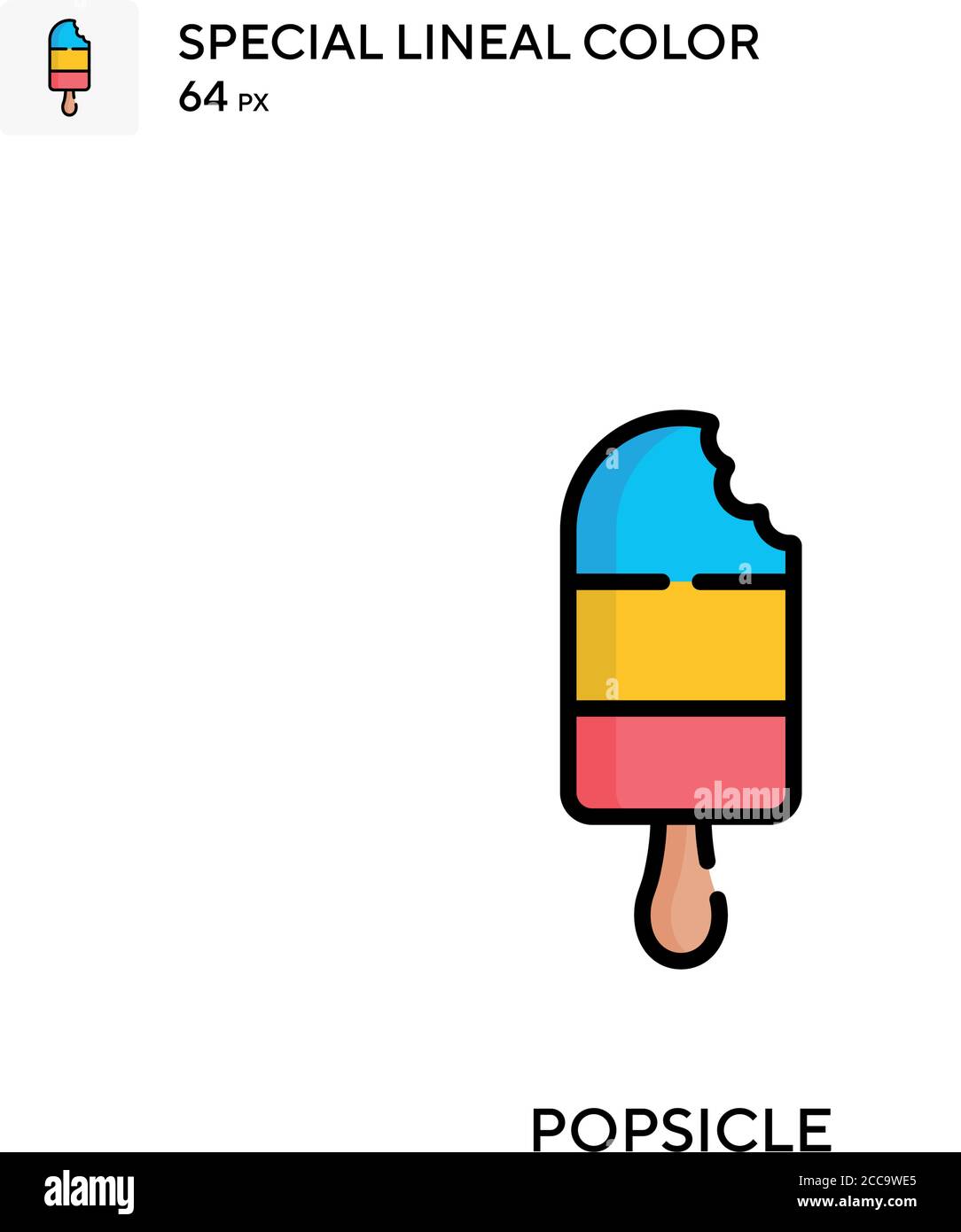 Popsicle Special lineal color vector icon. Illustration symbol design ...