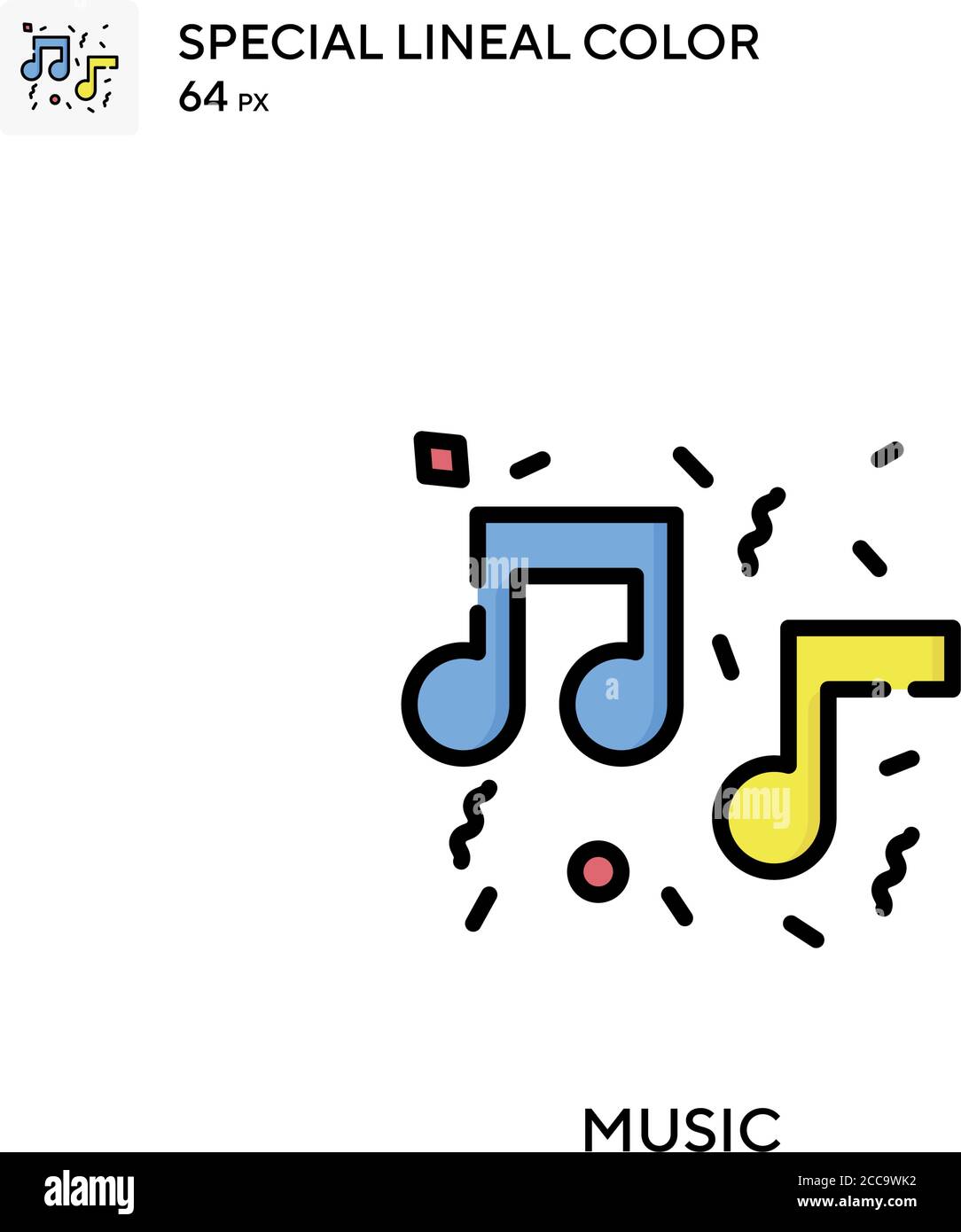 Music Special lineal color vector icon. Illustration symbol design ...