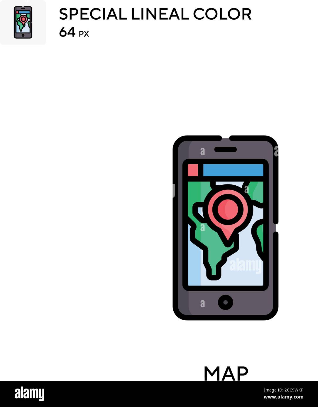 Map Special lineal color vector icon. Illustration symbol design ...
