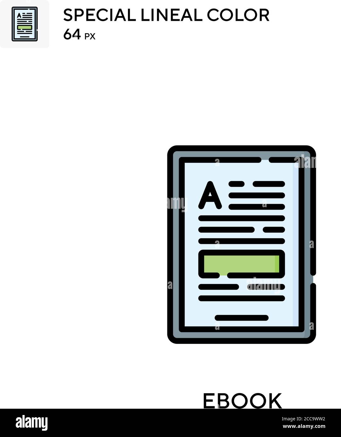 Ebook Special lineal color vector icon. Illustration symbol design ...