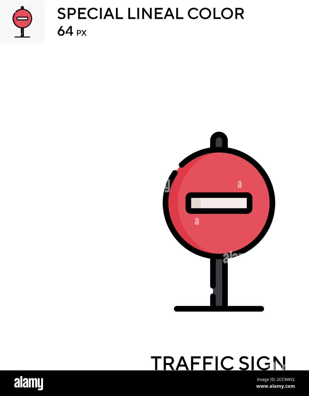 Traffic sign Special lineal color vector icon. Illustration symbol ...