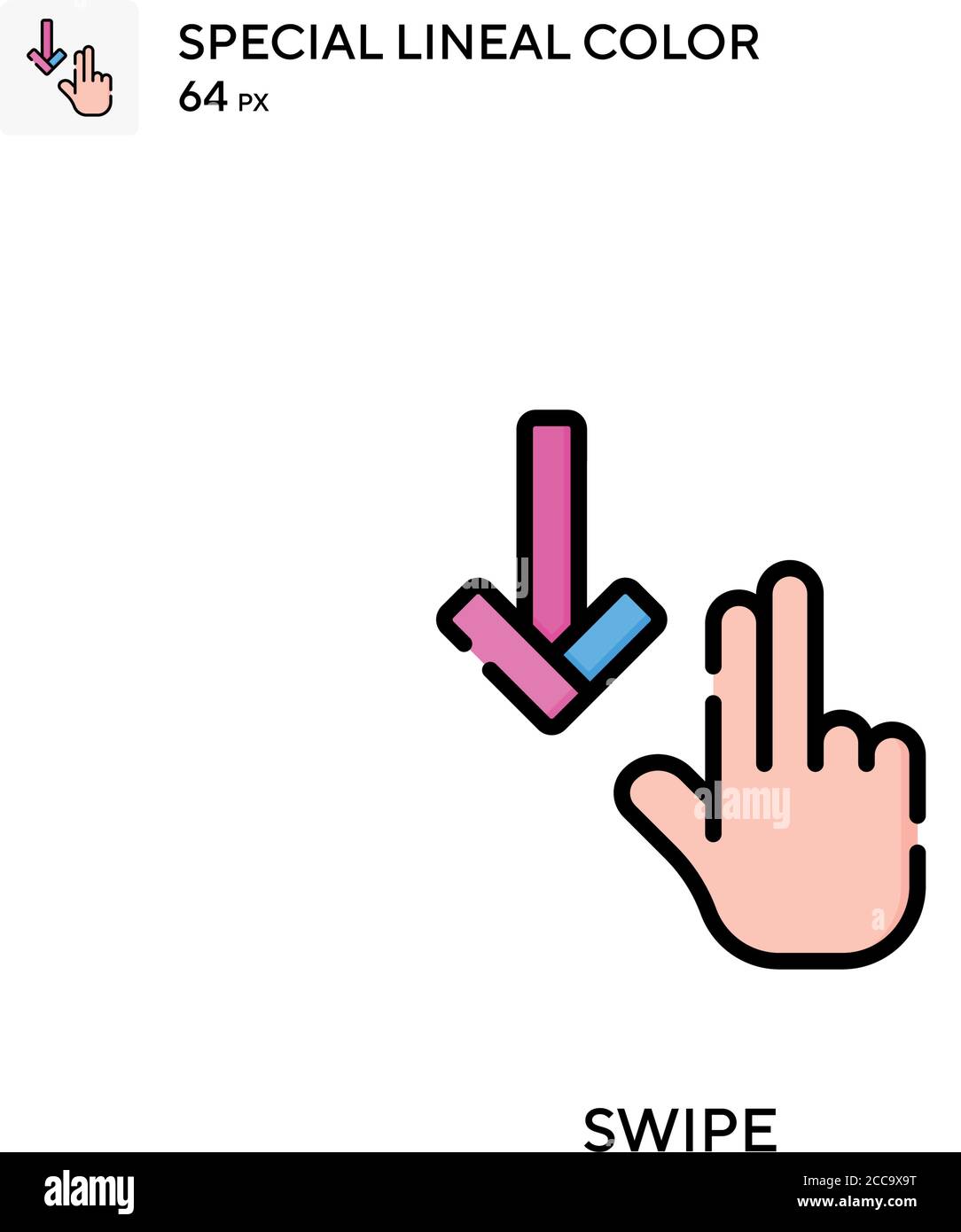 Swipe Special lineal color vector icon. Illustration symbol design ...