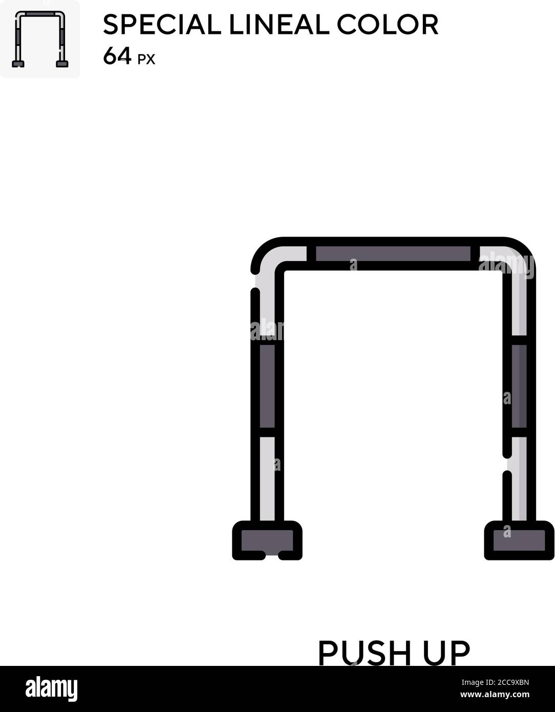 Push up Special lineal color vector icon. Illustration symbol design ...