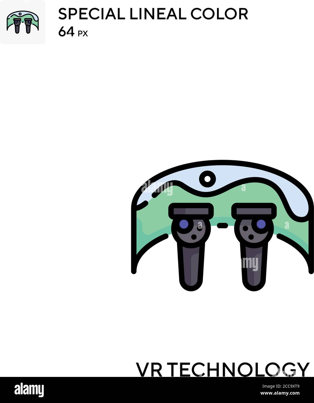 VR technology Special lineal color vector icon. Illustration symbol ...