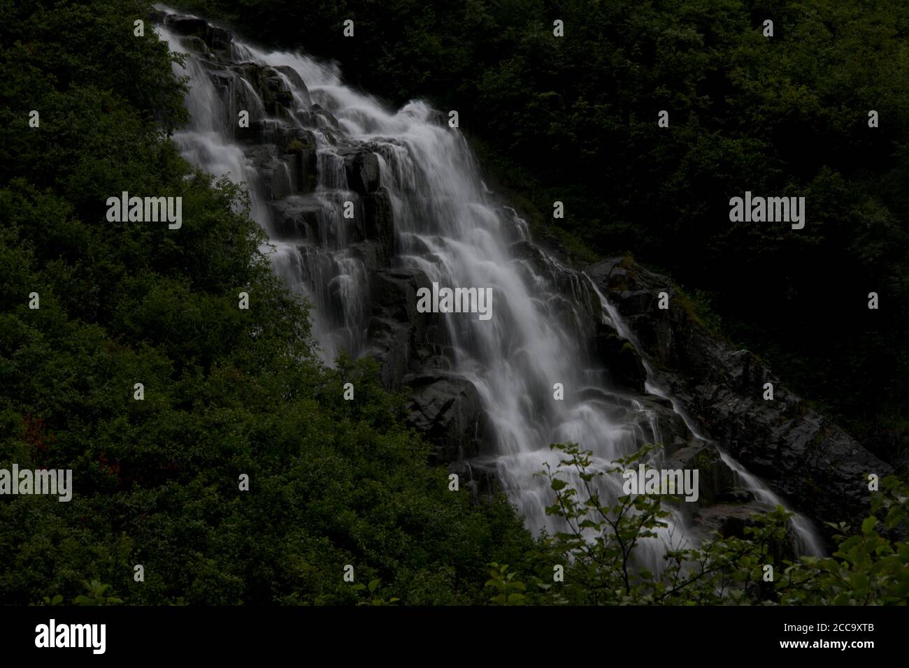 Valdez Alaska Waterfall Stock Photo - Alamy