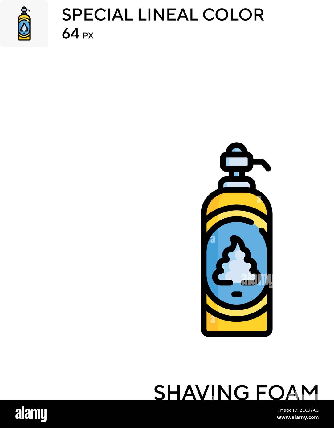Shaving foam Special lineal color vector icon. Illustration symbol ...