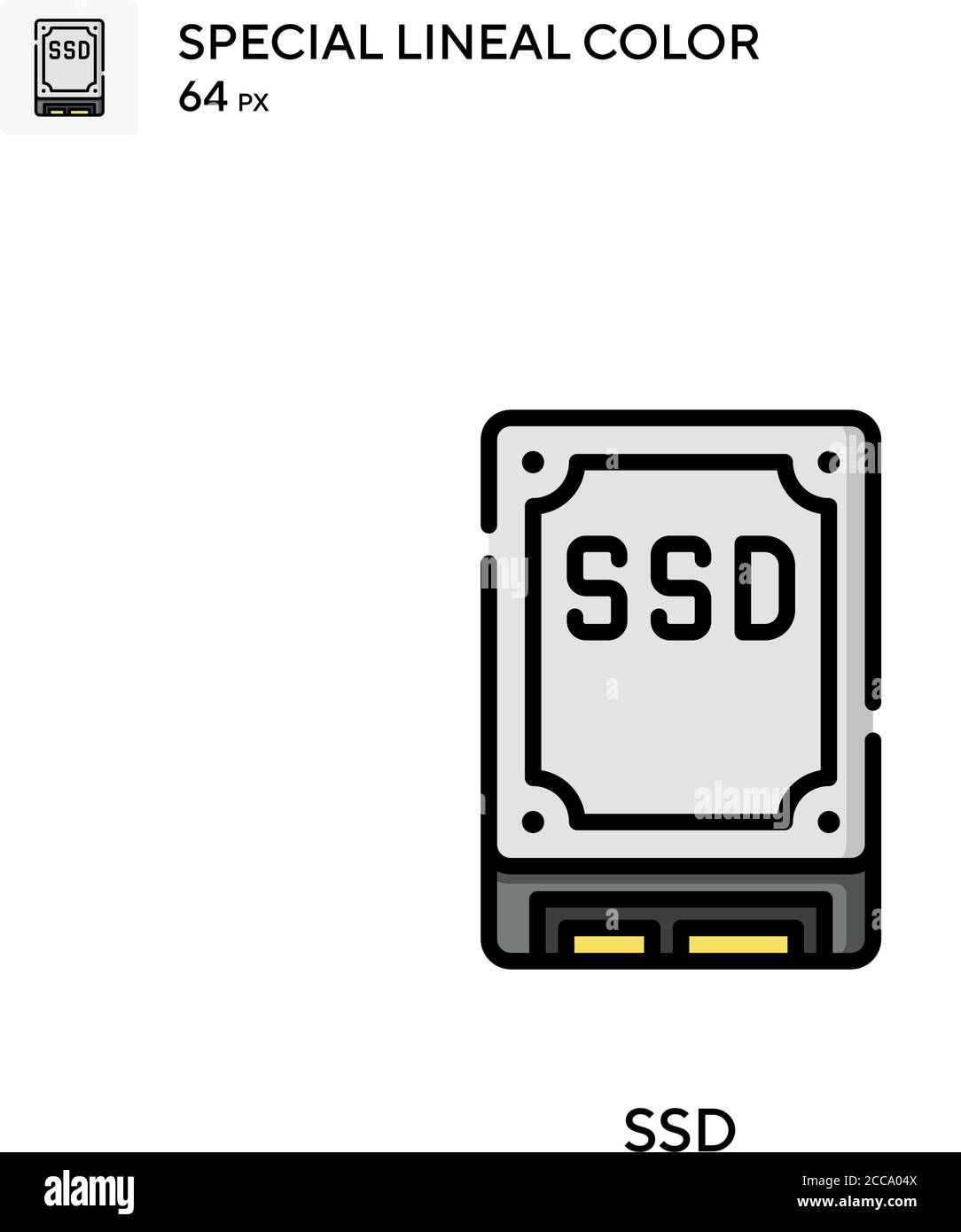 Ssd Special lineal color vector icon. Illustration symbol design template for web mobile UI element. Stock Vector