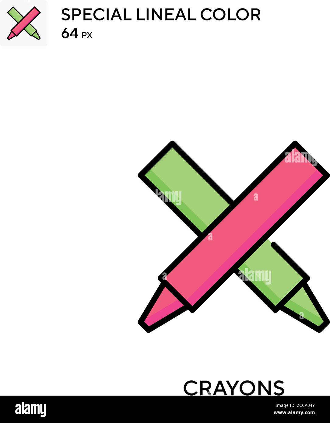 Crayons Special lineal color vector icon. Illustration symbol design ...
