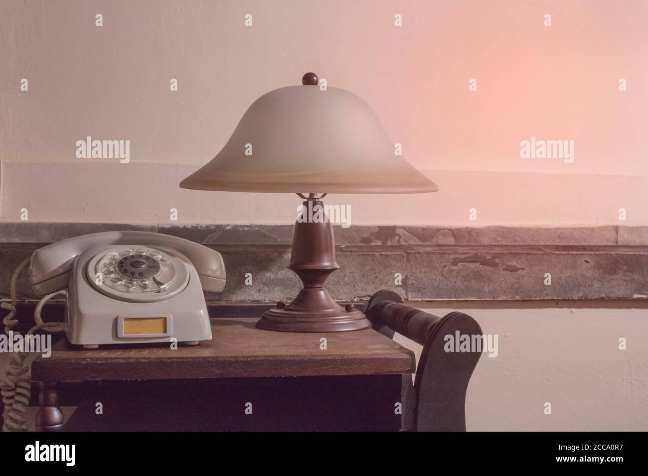 old school green desk lamp