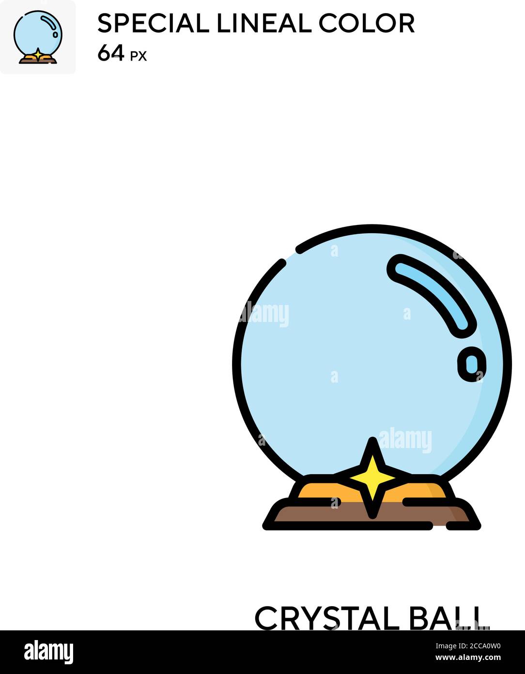 Crystal ball Special lineal color vector icon. Illustration symbol ...