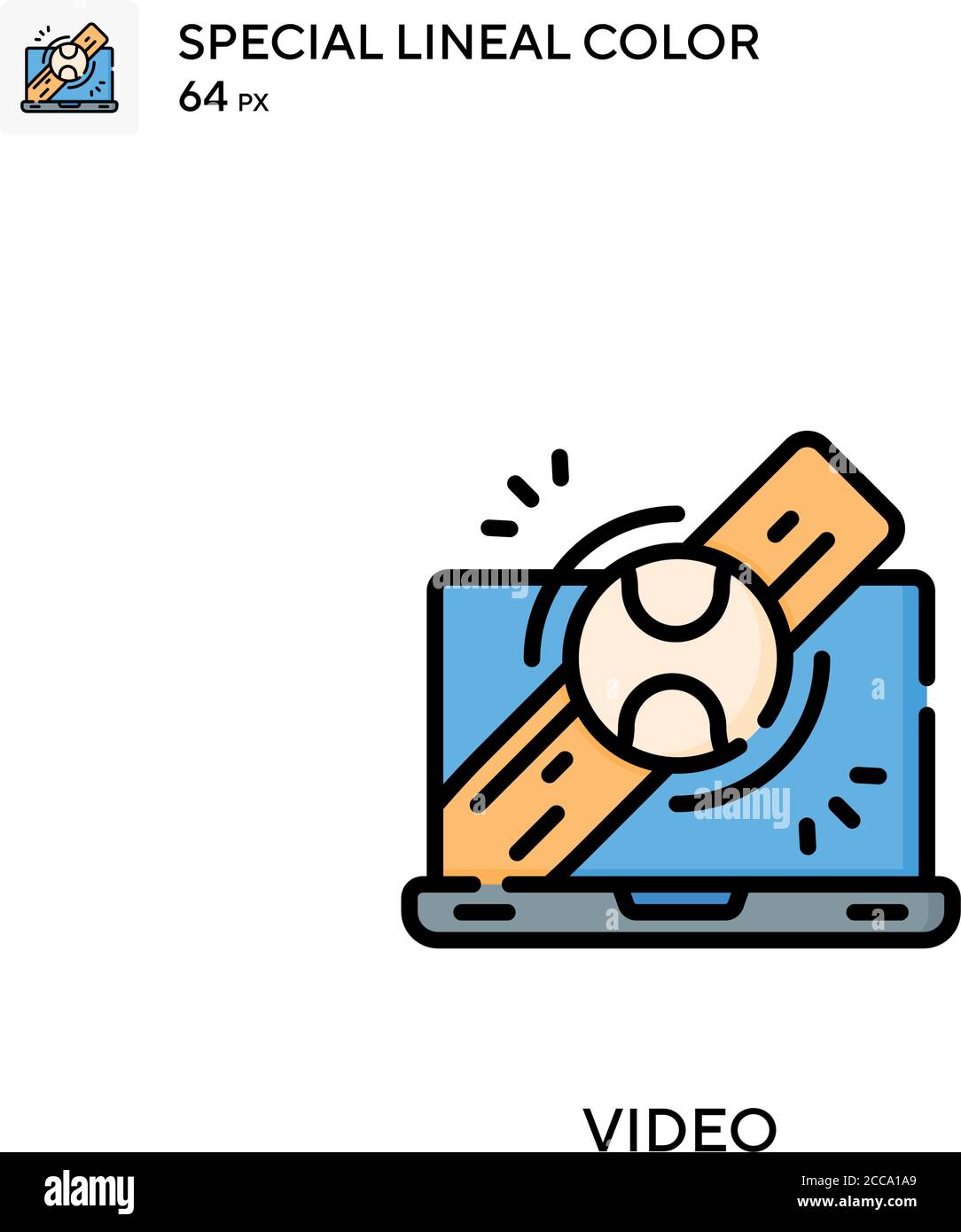 Video Special lineal color vector icon. Illustration symbol design ...