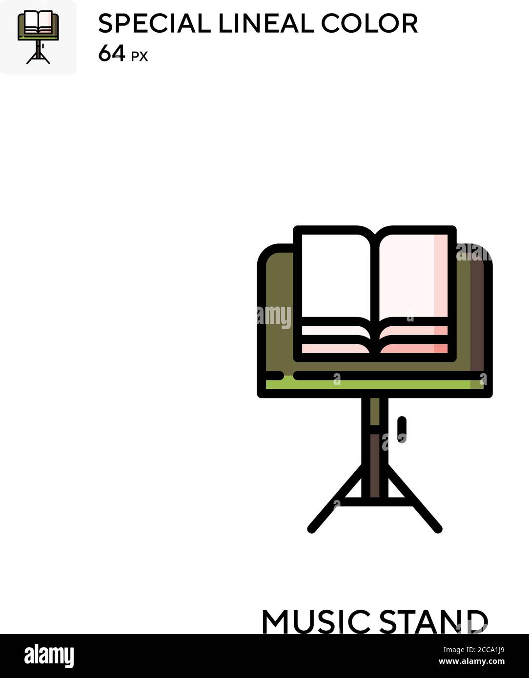 Music stand Special lineal color vector icon. Illustration symbol ...