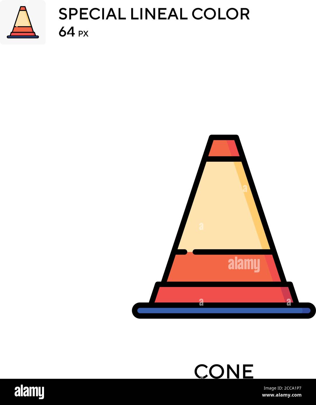 Cone Special lineal color vector icon. Illustration symbol design ...