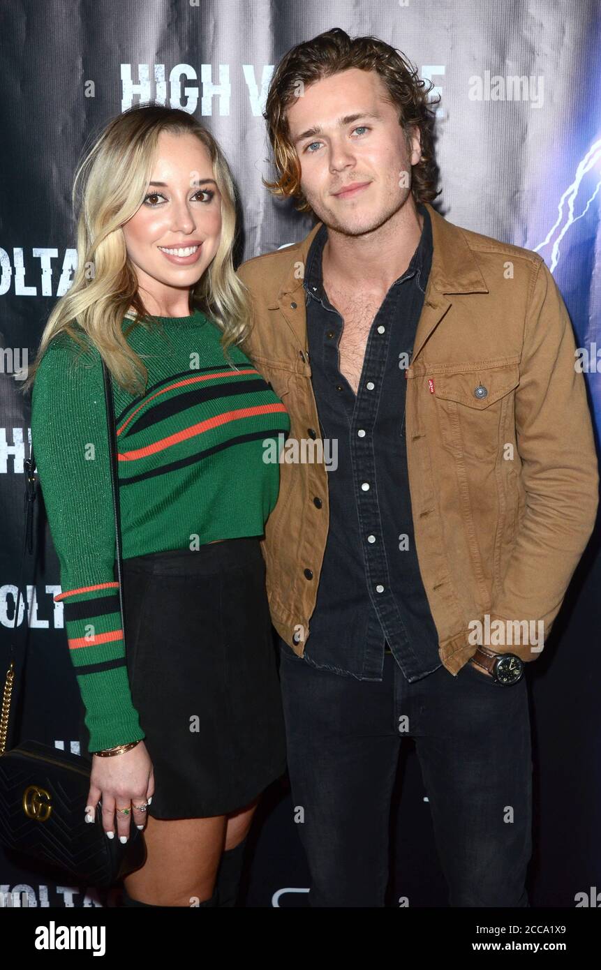 LOS ANGELES - OCT 16: Skyler Shaye, Christian Lopez at the High Voltage Los Angeles Red Carpet
