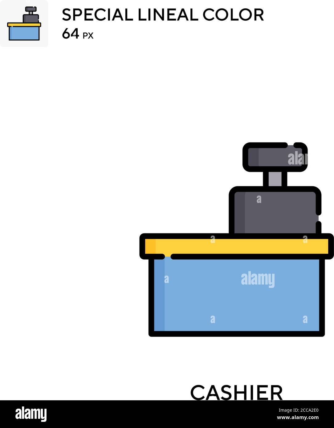 Cashier Special lineal color vector icon. Illustration symbol design ...