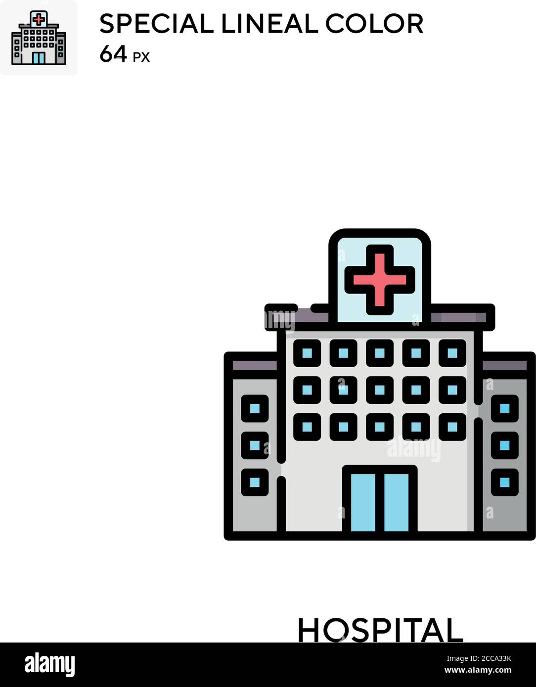Hospital Special lineal color vector icon. Illustration symbol design ...