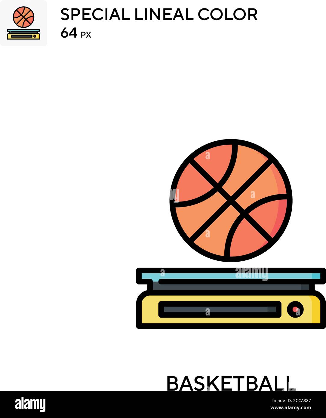 Basketball Special lineal color vector icon. Illustration symbol design ...