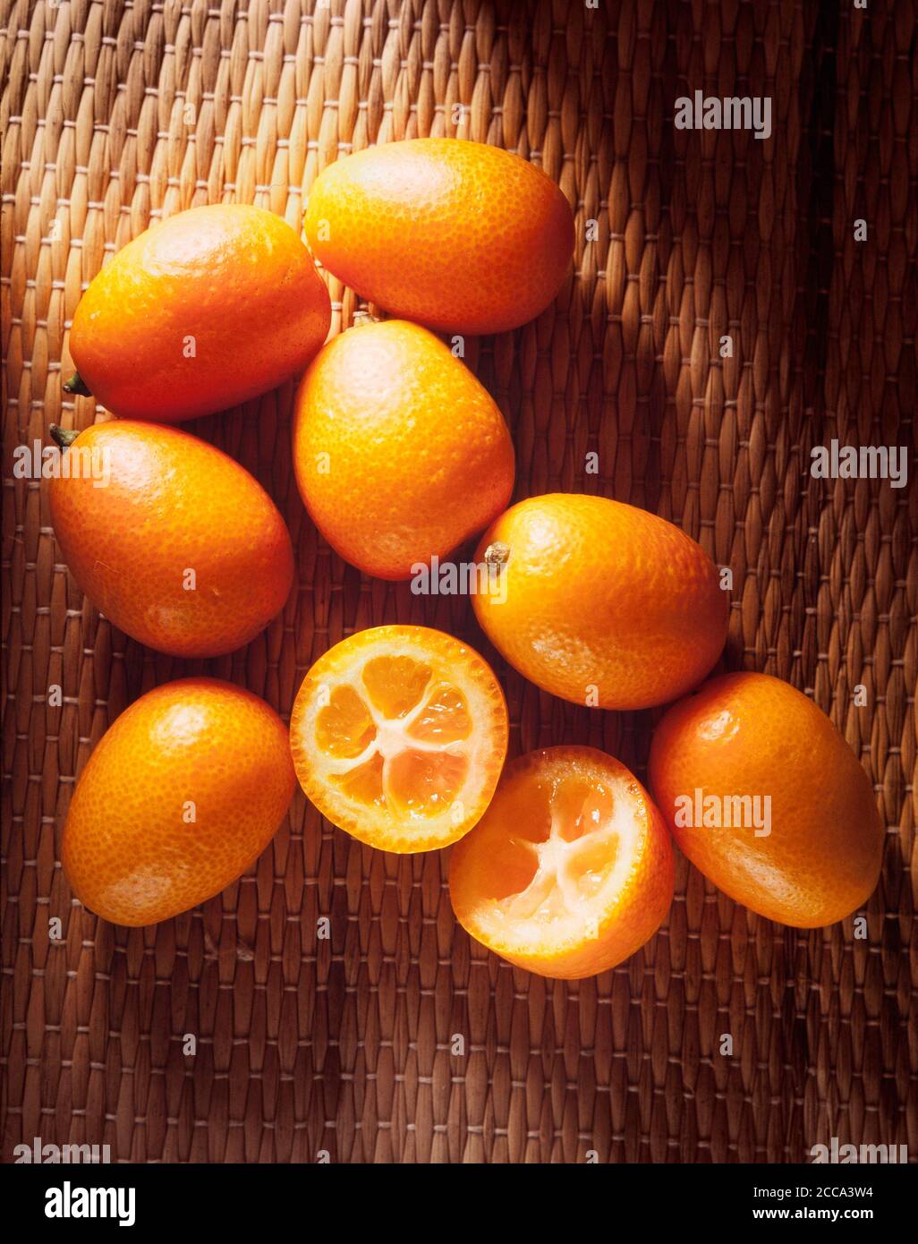 Kumquats or cumquats fruit, Citrus japonica Stock Photo