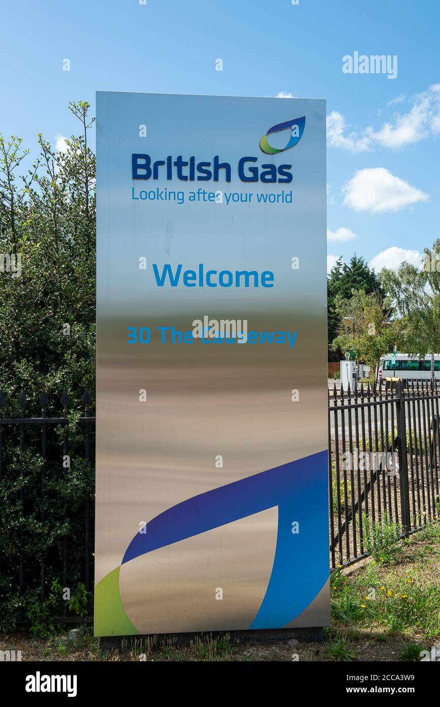 Staines-upon-Thames, Surrey, UK. 20th August, 2020. Staff at British Gas, part of Centrica, are reported to have voted in favour of striking following proposals to 'fire and rehire' staff on new less favourable employment contracts. The Head Office for British Gas is based in Staines-upon-Thames, Surrey. Credit: Maureen McLean/Alamy Live News Stock Photo