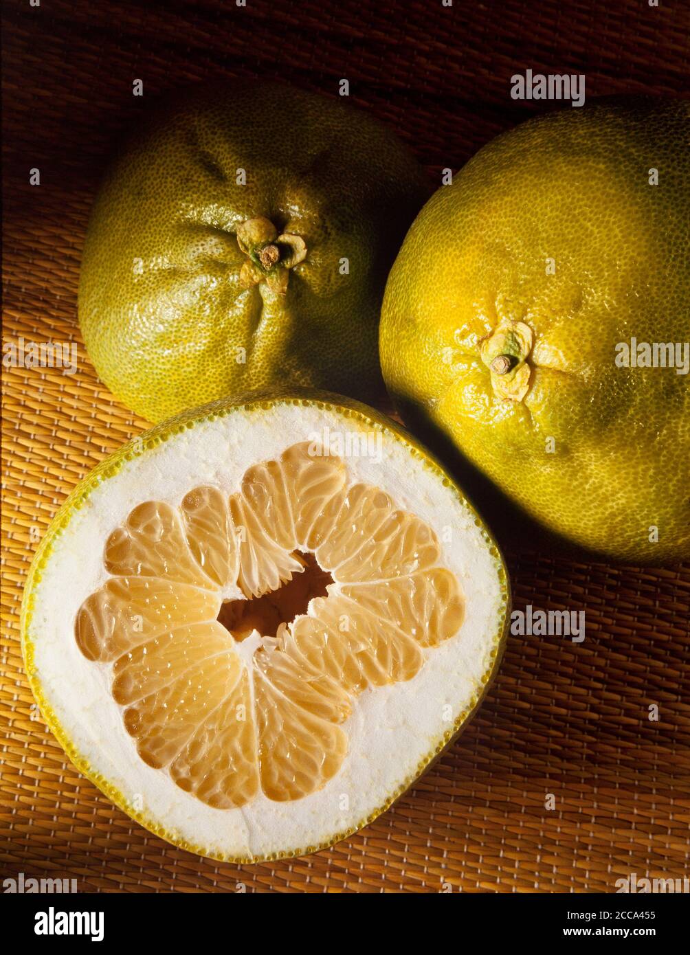 Pomelo fruit, Citrus grandis Stock Photo