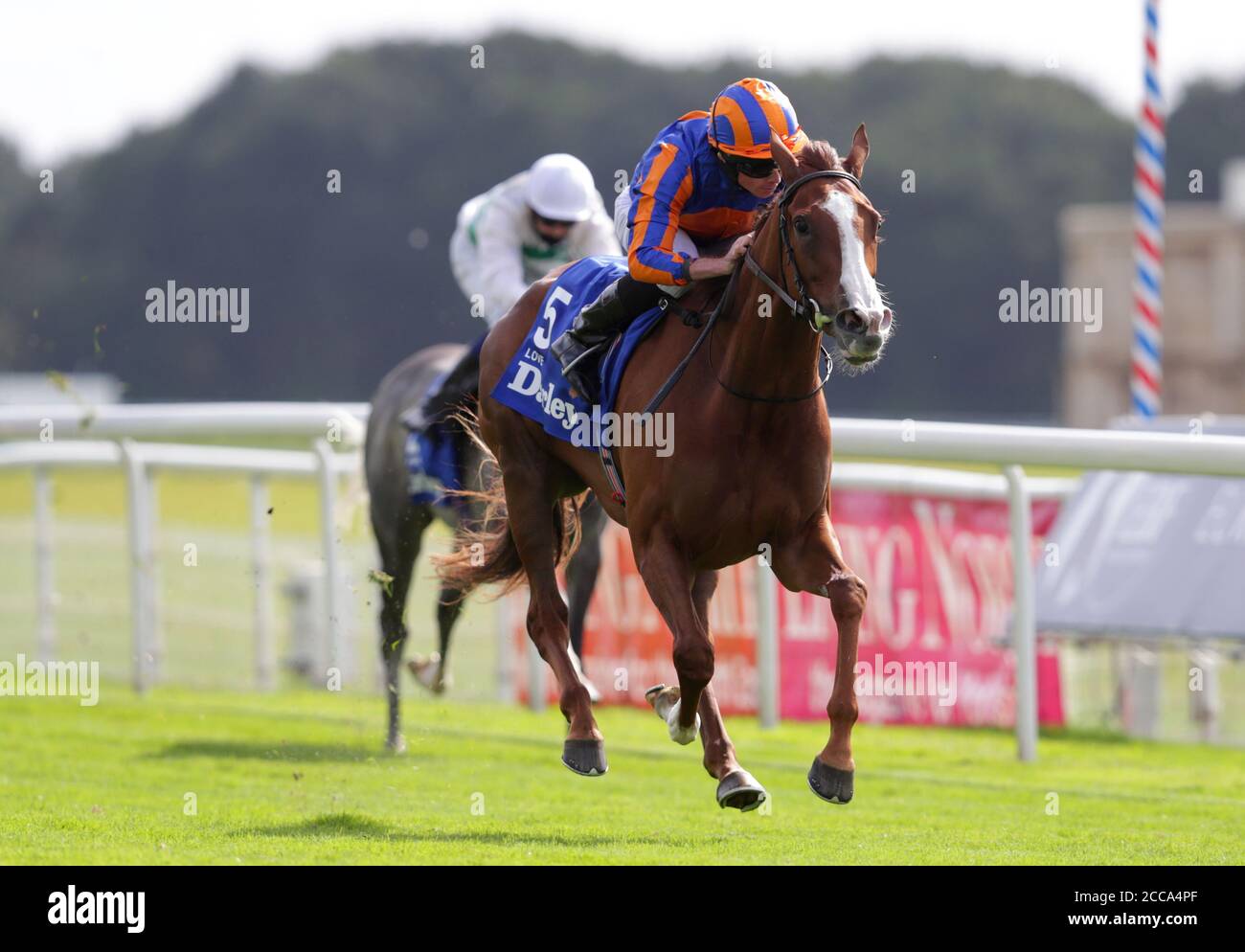 Love ridden by Ryan Moore wins the Darley Yorkshire Oaks during day two of the Yorkshire Ebor Festival at York Racecourse. Stock Photo