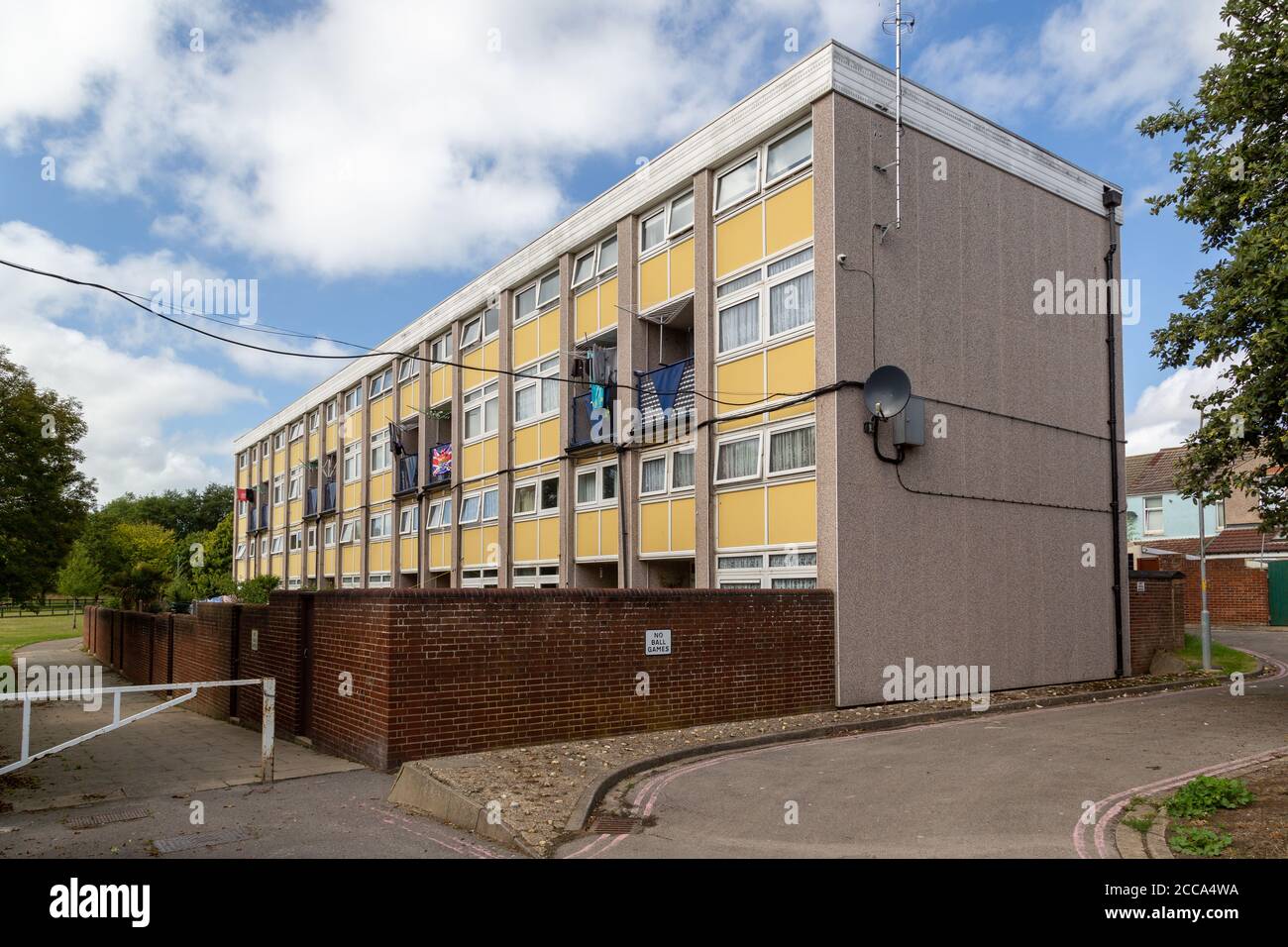 Typical English social housing or council flats Stock Photo