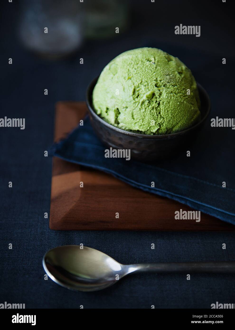 Green tea ice cream Stock Photo Alamy