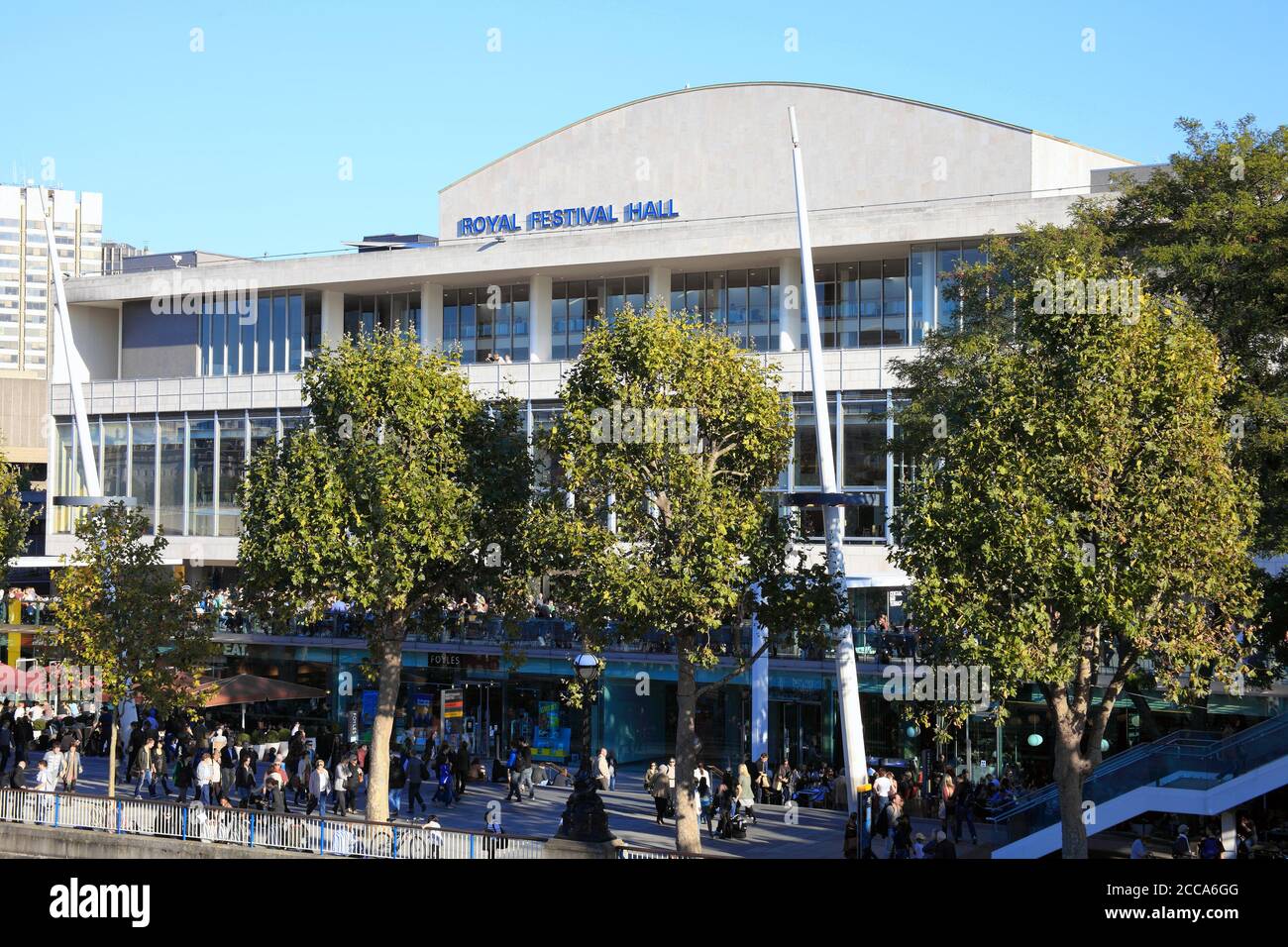 London, UK, October 15, 2011 : The Royal Festival Hall concert hall theatre at South Bank River Thames which is a popular travel destination tourist a Stock Photo