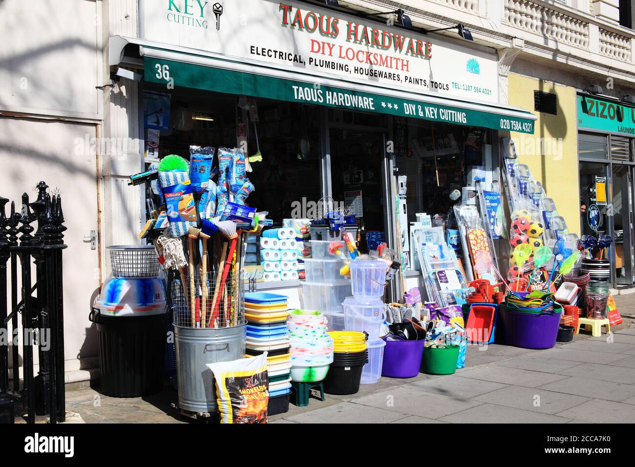 London, UK April 1, 2012 Taous Hardware store in Kensington