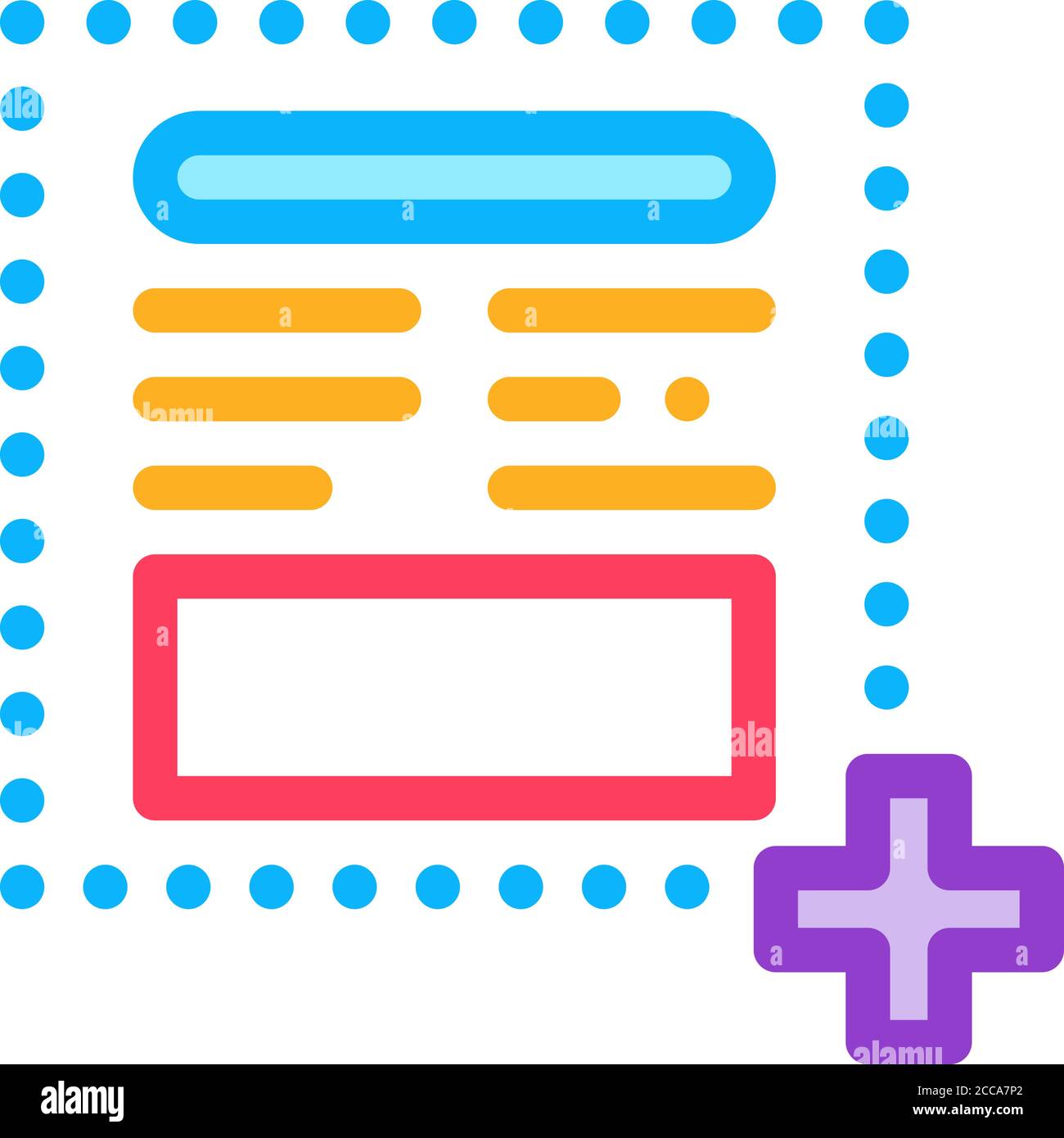 add new article on web site icon vector outline illustration Stock Vector