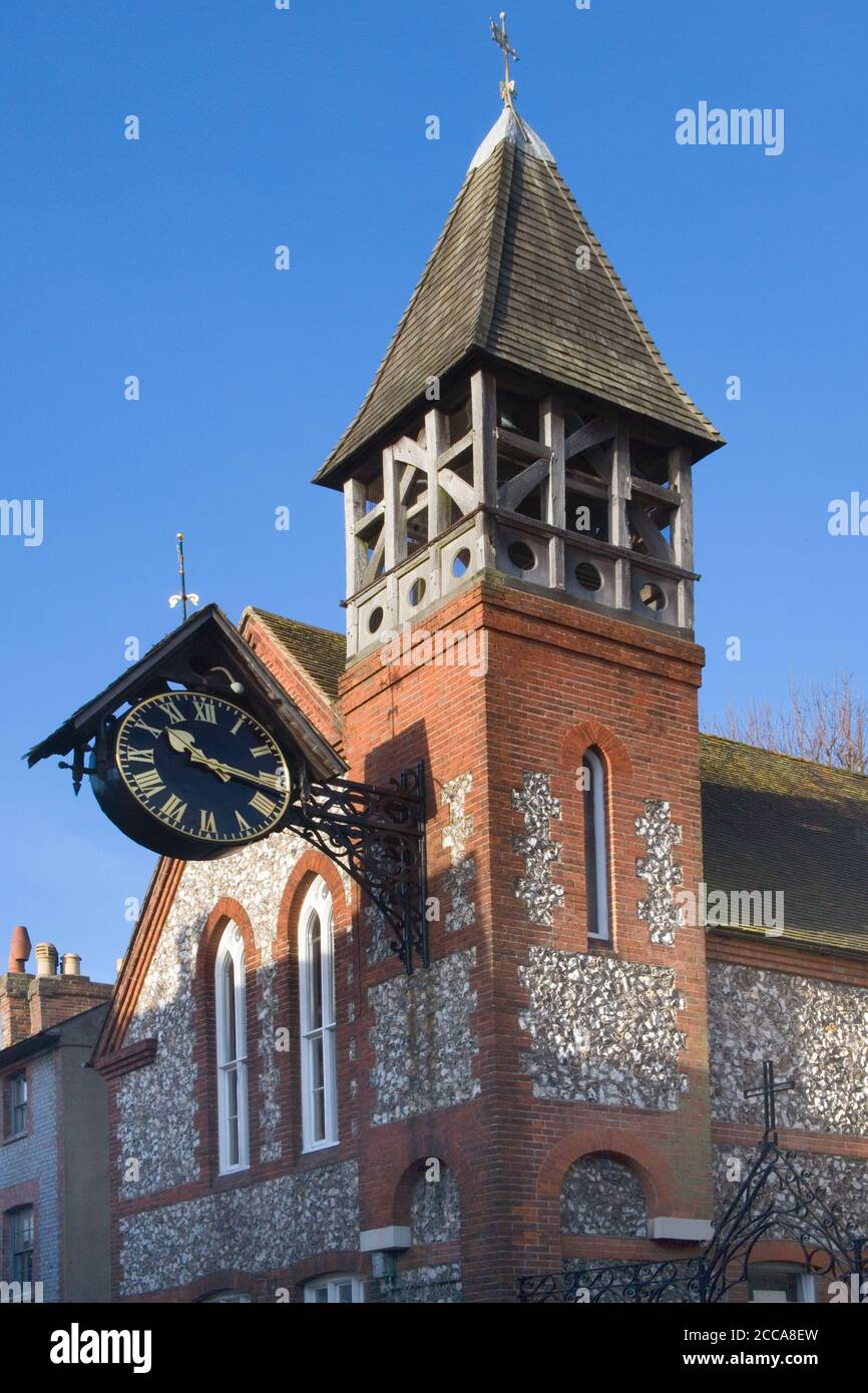 lewes clock on the high street east sussex Stock Photo Alamy