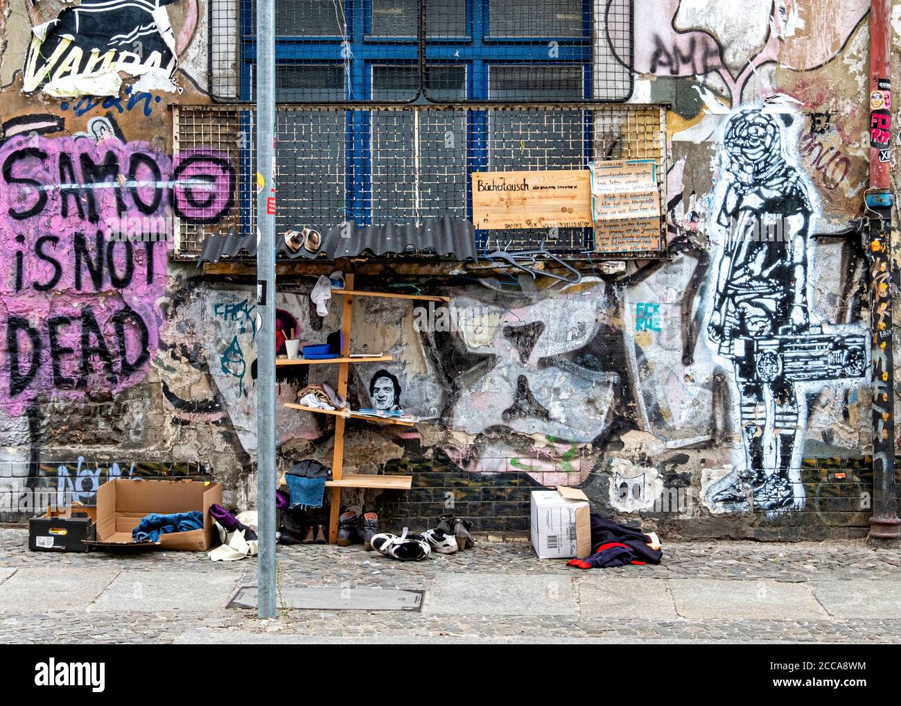 Berlin Mitte,Linienstrasse 206.Donations shelf book exchange