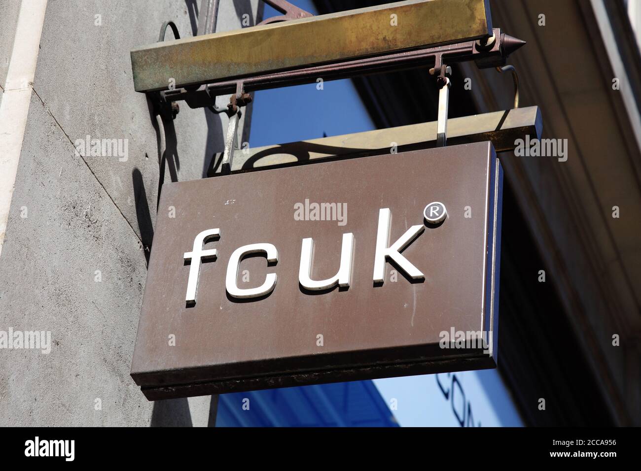 London, UK, April 1, 2012 : French Connection clothing store fcuk logo ...