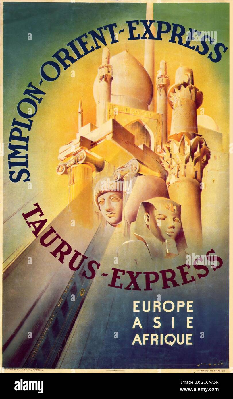 Louis Vuitton L'Orient Express Train 1980s Print
