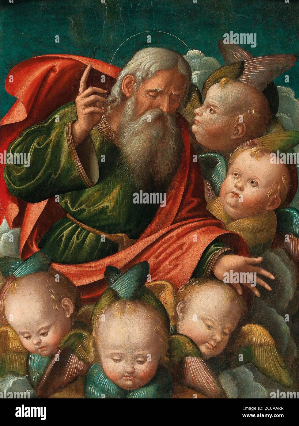 God the Father, surrounded by angels. Museum: PRIVATE COLLECTION. Author: Carrari, Baldassarre, the Younger. Stock Photo