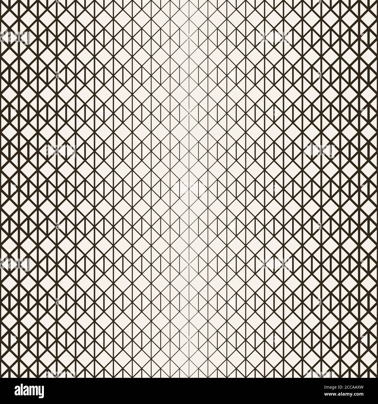 Vector seamless pattern. Infinitely repeating elegant modern geometrical texture. Hexagonal linear grid with hexagons, rhombuses, triangles. Halftone Stock Vector
