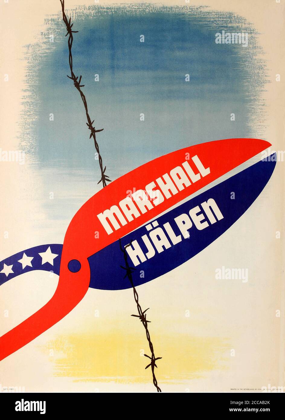 ERP. The Marshall Plan. Museum: PRIVATE COLLECTION. Author: Gösta Åberg. Stock Photo