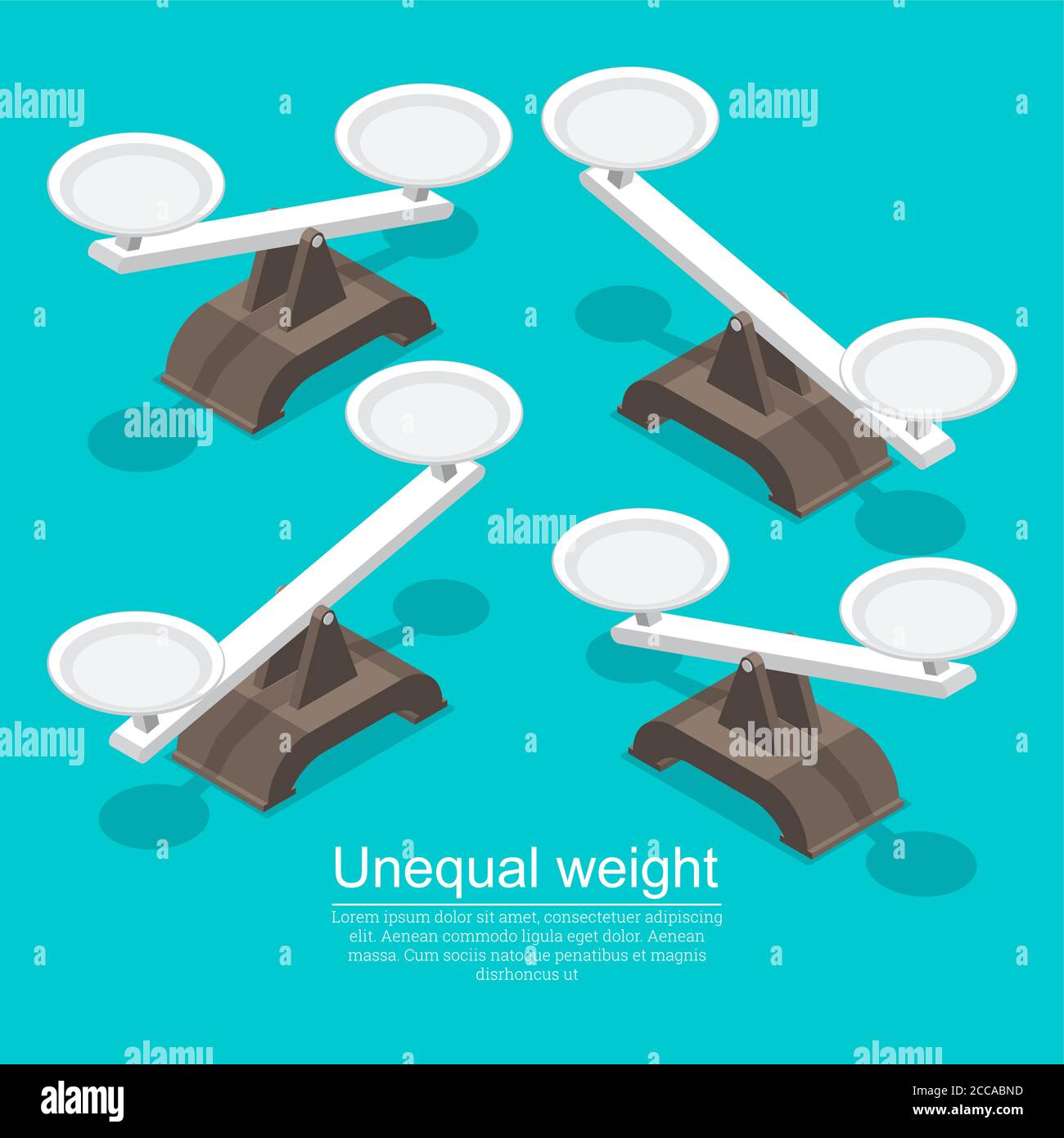 A set of weights. An unequal weight. A shift in one direction. An