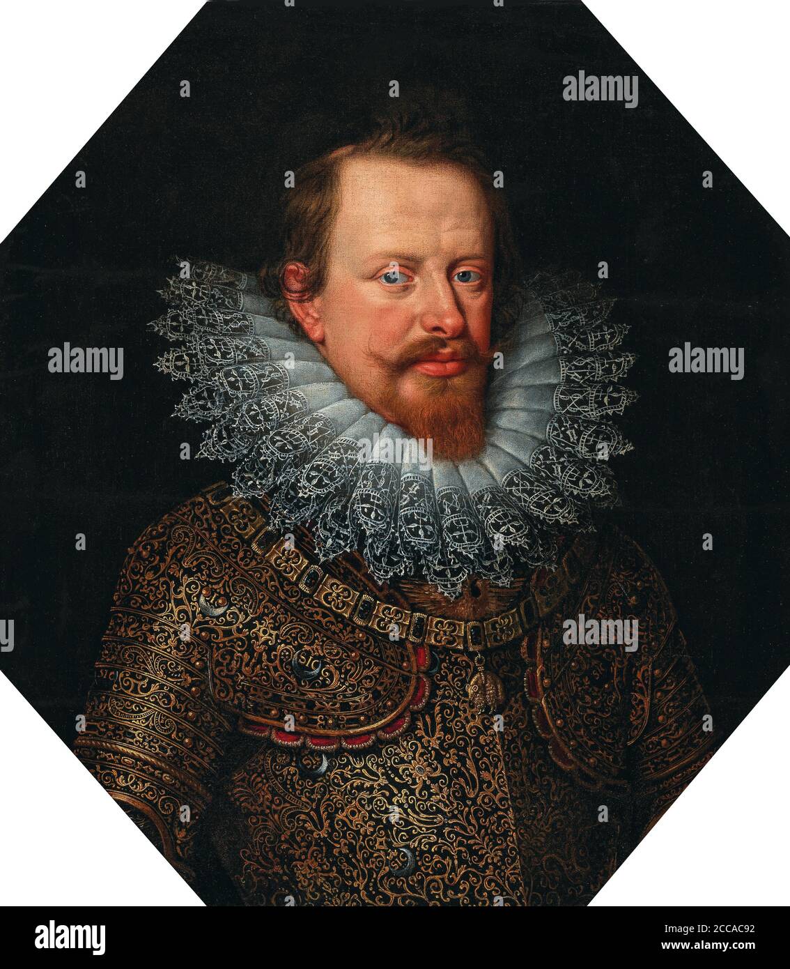 Portrait of Vincenzo Gonzaga (1562-1612), Duke of Mantua. Museum: PRIVATE  COLLECTION. Author: Pourbus, Frans, the younger Stock Photo - Alamy