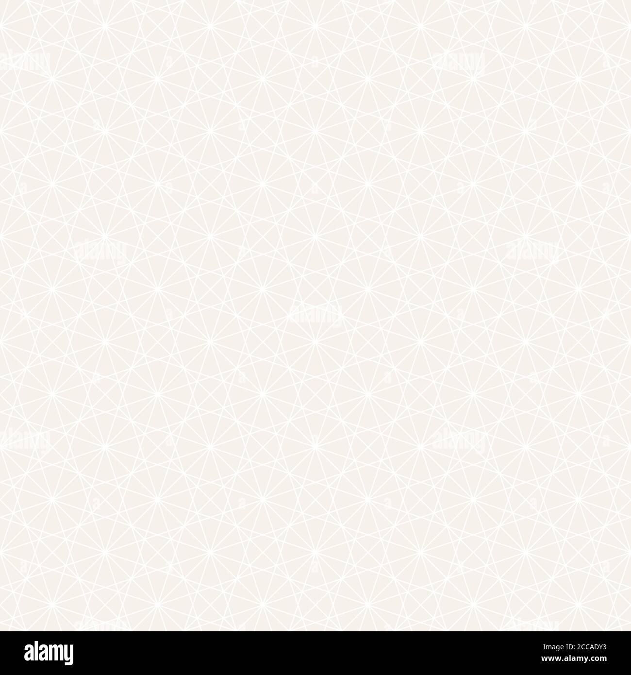 Vector seamless pattern. Infinitely repeating modern geometrical texture consisting of intersecting thin lines which form irregular hexagonal linear s Stock Vector