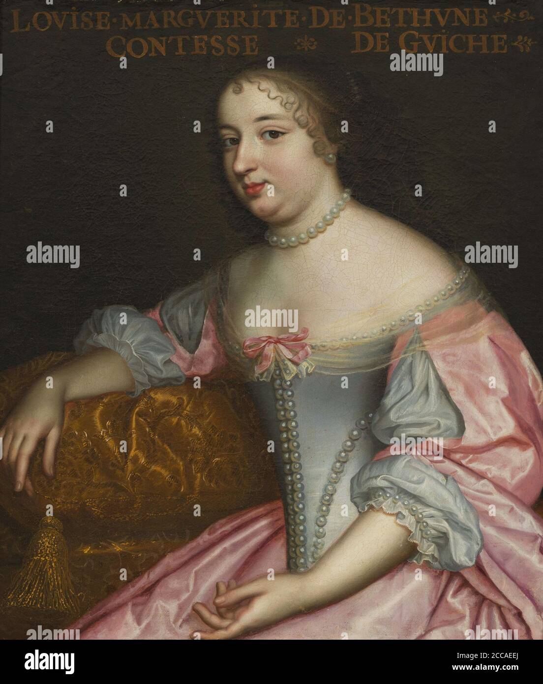 Marguerite Louise Suzanne de Béthune (1643-1726), Comtesse de Guiche, Duchesse de Lude. Museum: Musée de l'Histoire de France, Château de Versailles. Author: ANONYMOUS. Stock Photo