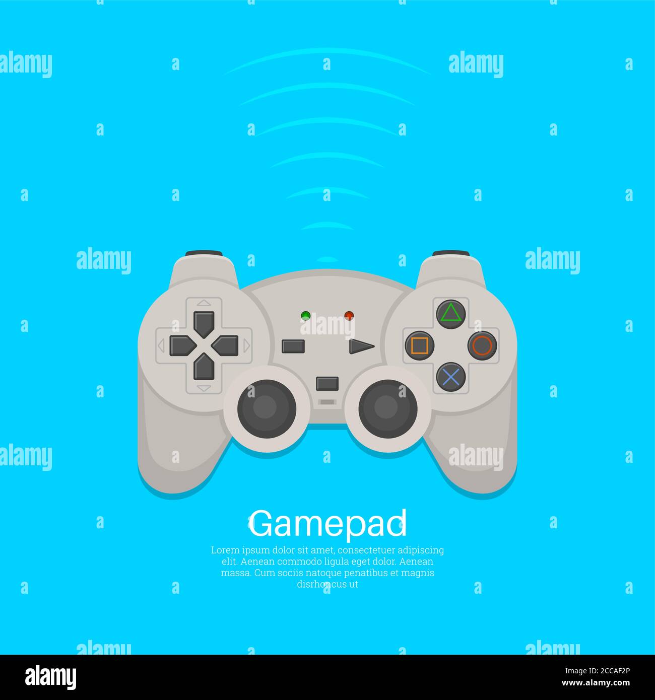Gamepad Icon.Joystick.Device for video games.Wireless equipment, controller. An element for design. Vector illustration in flat style. Stock Vector