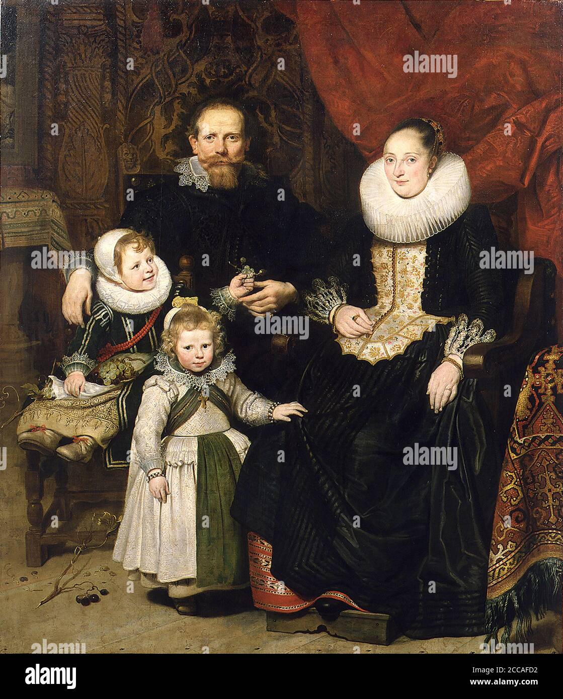 Self-Portrait with the Family. Museum: Musées royaux des Beaux-Arts de Belgique, Brussels. Author: CORNELIS DE VOS. Stock Photo