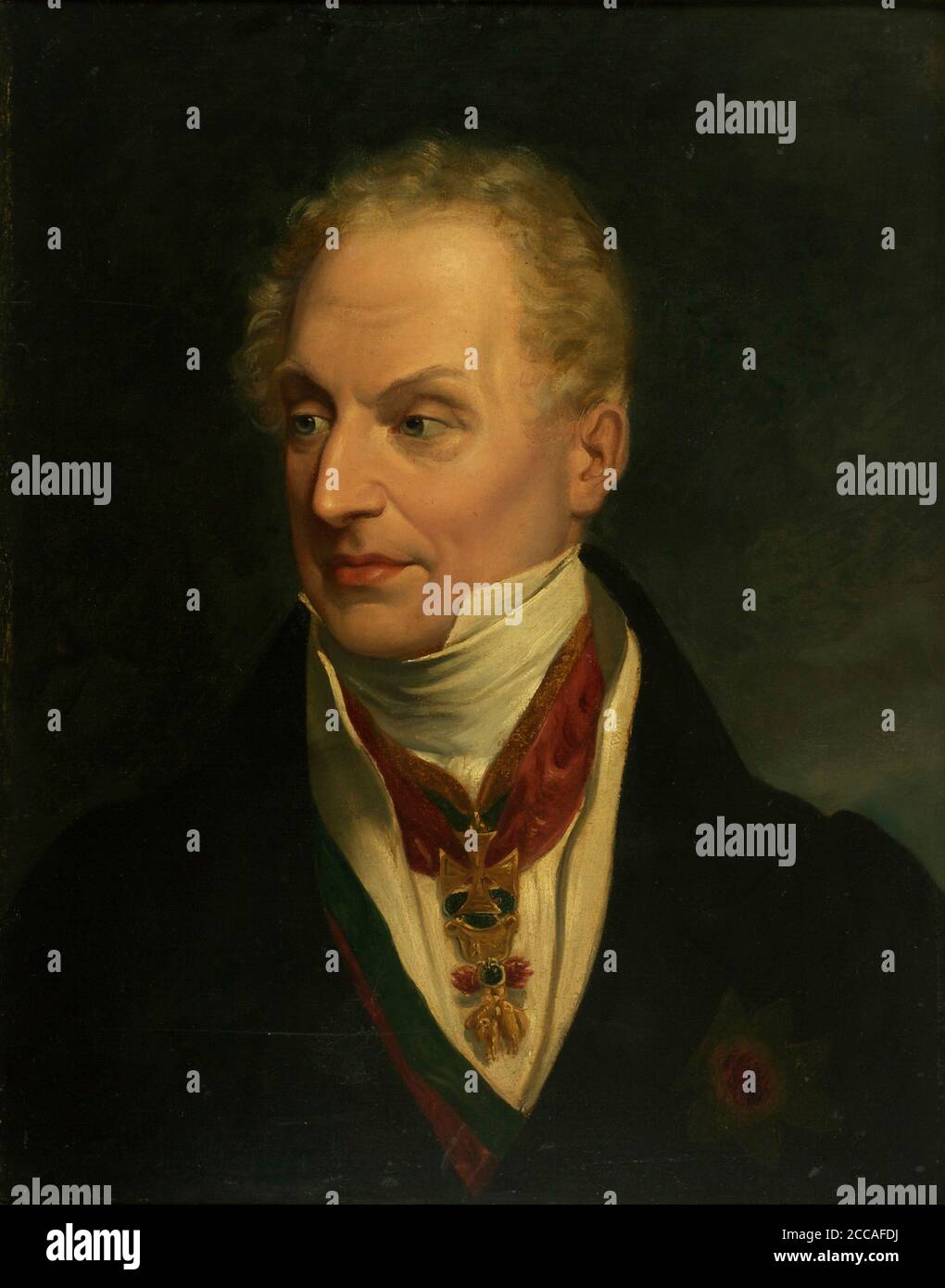 Portrait of Klemens Wenzel, Prince von Metternich (1773-1859). Museum: Österreichische Galerie Belvedere, Vienna. Author: ANONYMOUS. Stock Photo